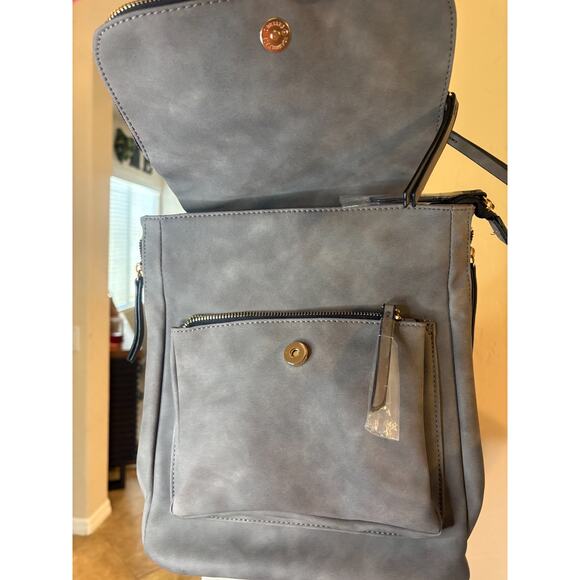 Violet Ray Women's Kendall Backpack, Grey NEW - Picture 5 of 9